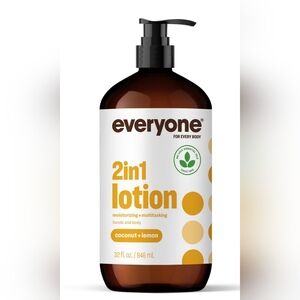 EVERYONE Nourishing Lotion Hands & Body Coconut + Lemon 32oz W/Coconut Oil